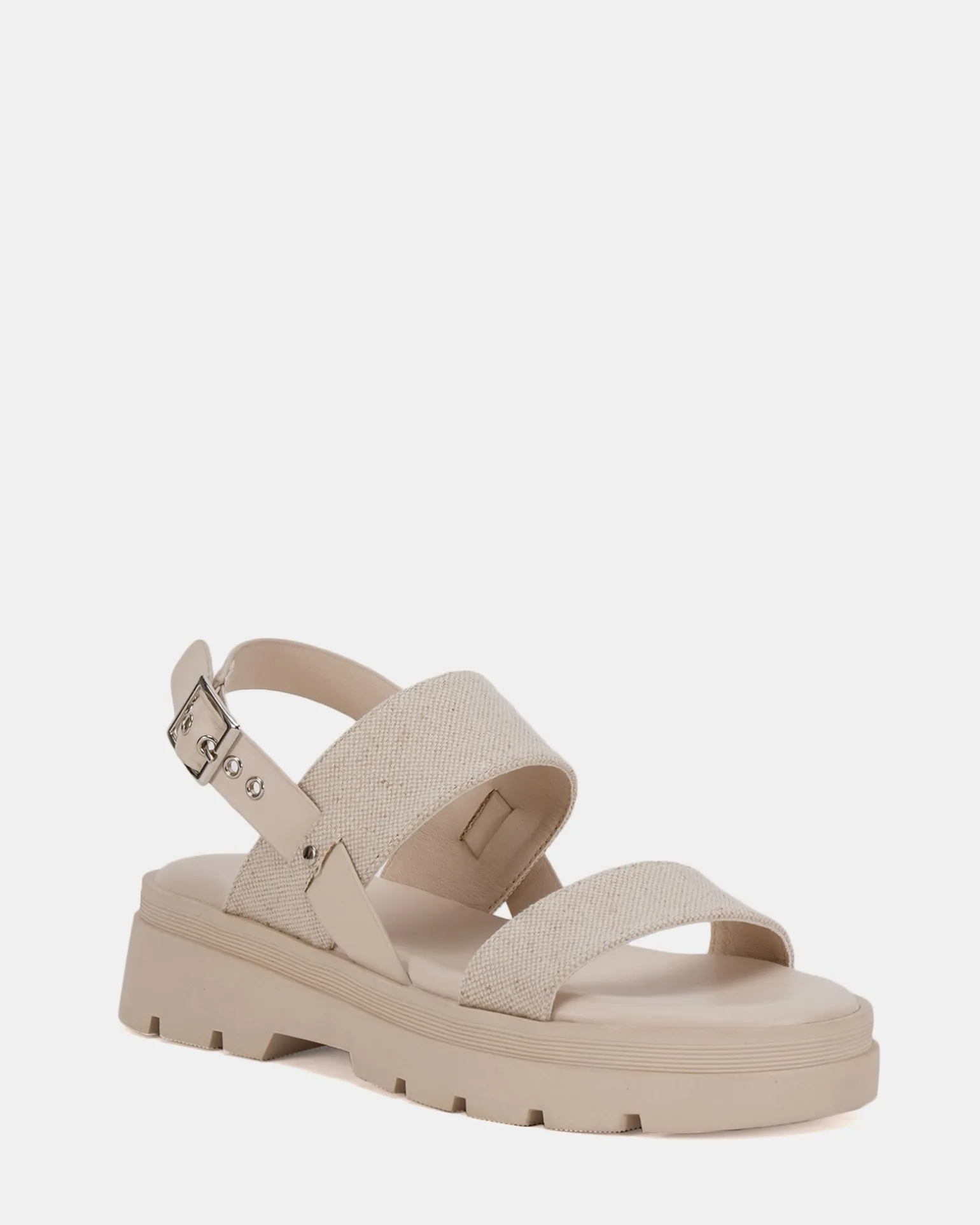 TAFFY CREAM LINEN Strappy Sandals