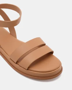 TAHJ CAMEL Strappy Sandals