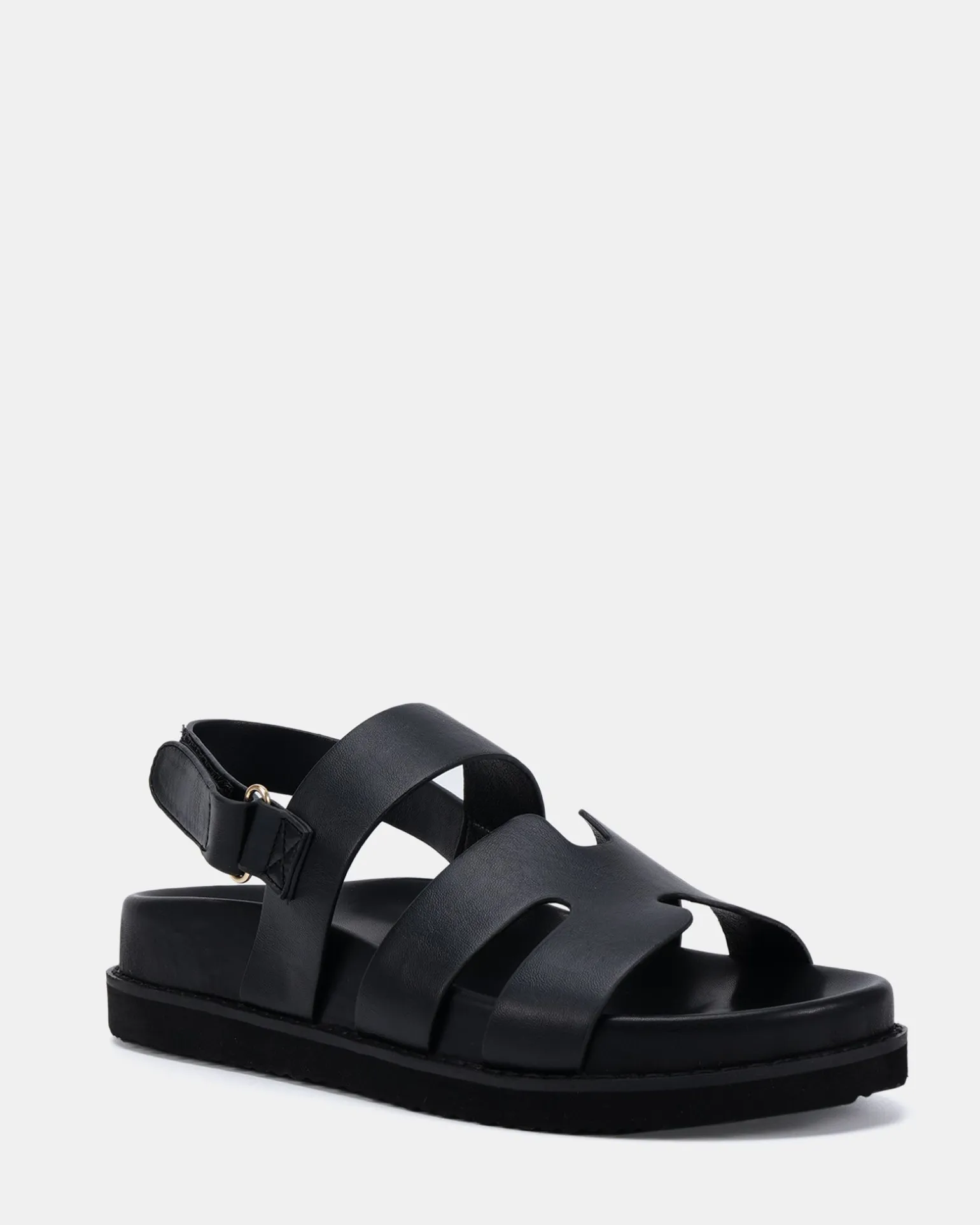 TARQUIN BLACK Flat Sandals