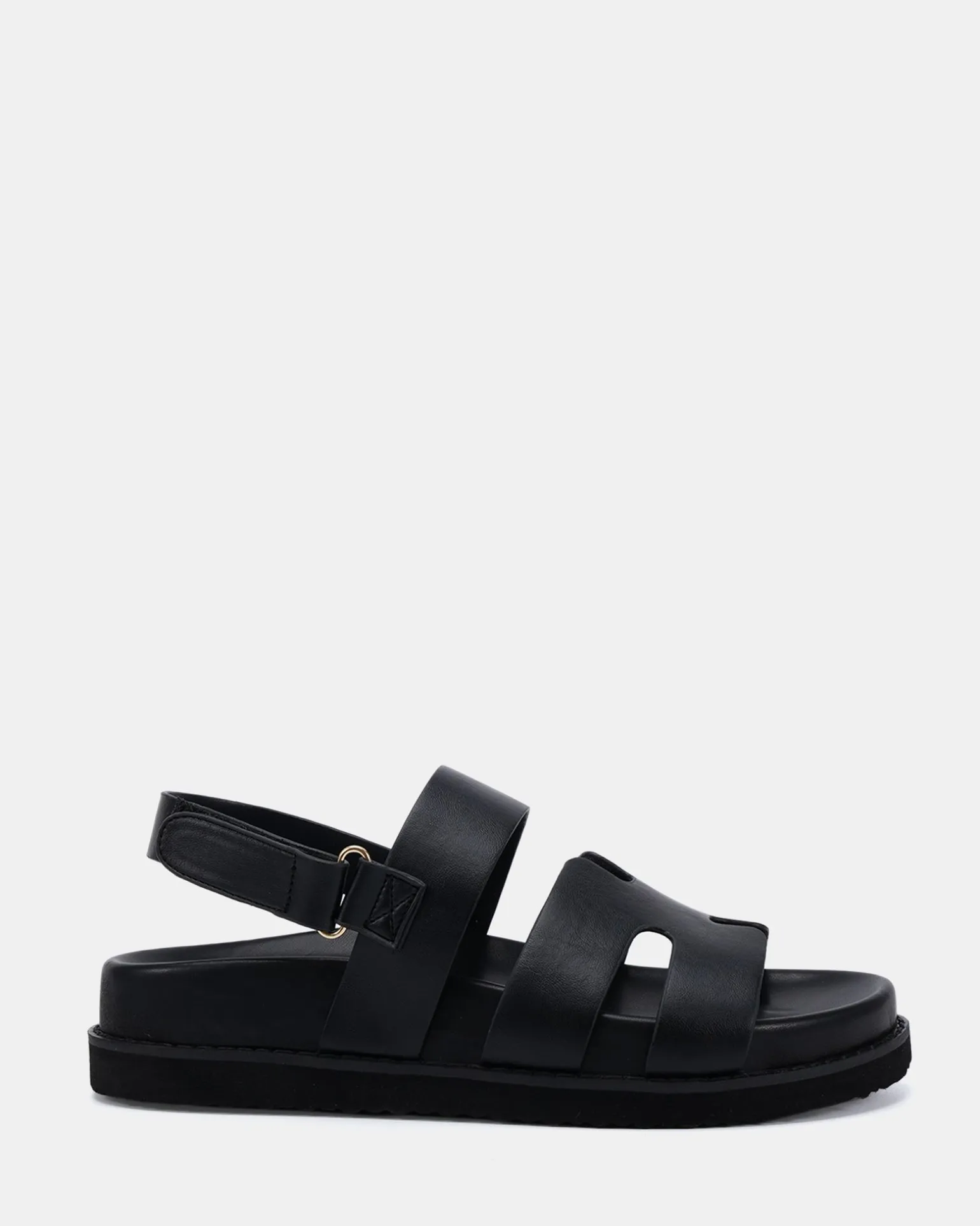 TARQUIN BLACK Flat Sandals