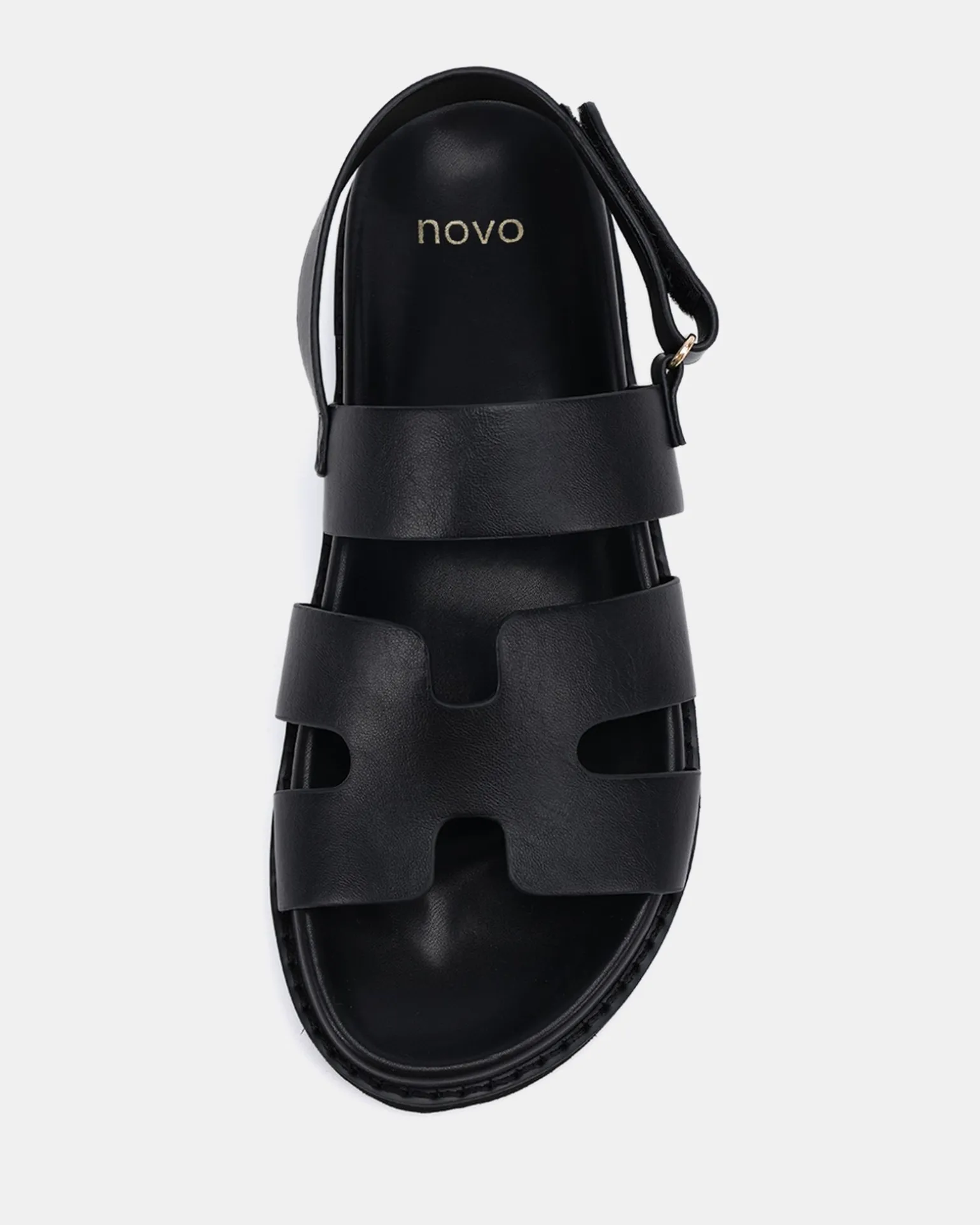 TARQUIN BLACK Flat Sandals