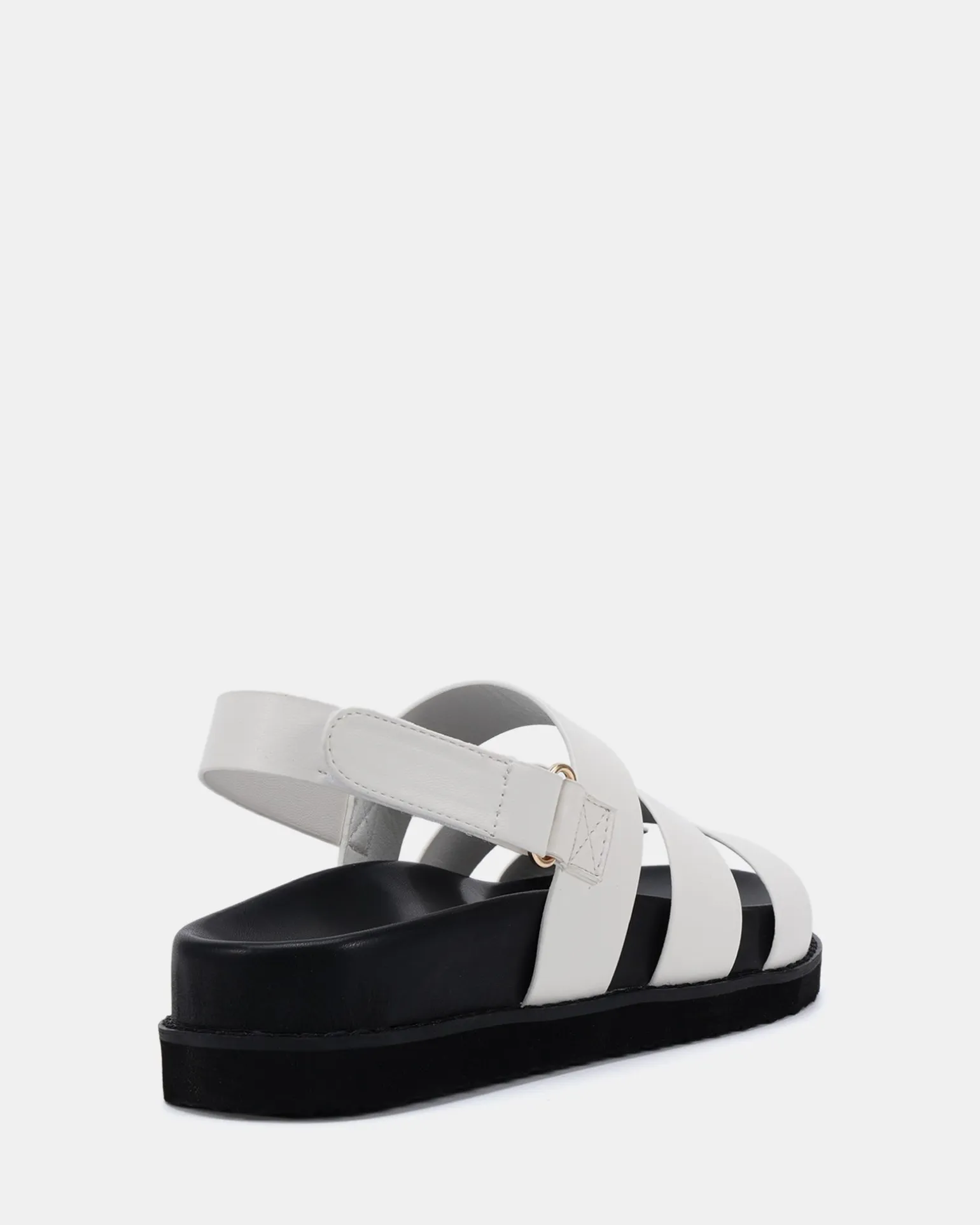 TARQUIN WHITE Flat Sandals