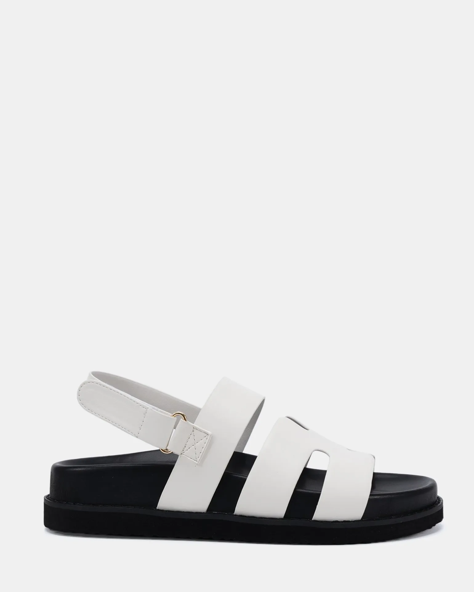 TARQUIN WHITE Flat Sandals
