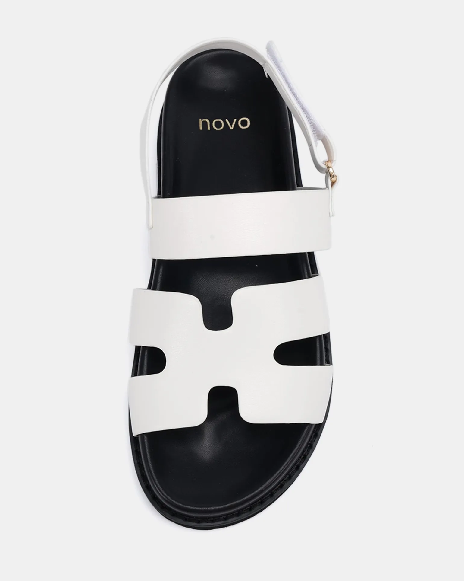 TARQUIN WHITE Flat Sandals