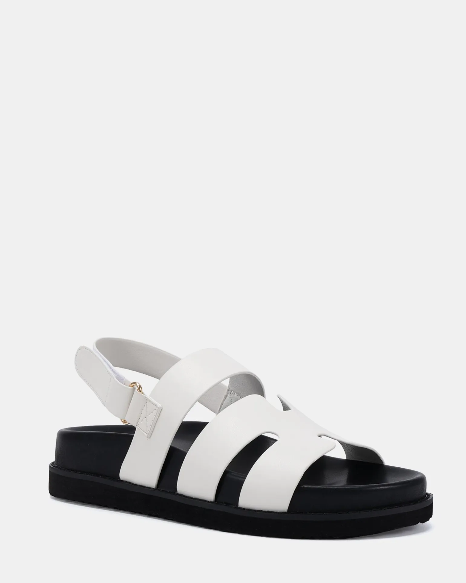 TARQUIN WHITE Flat Sandals