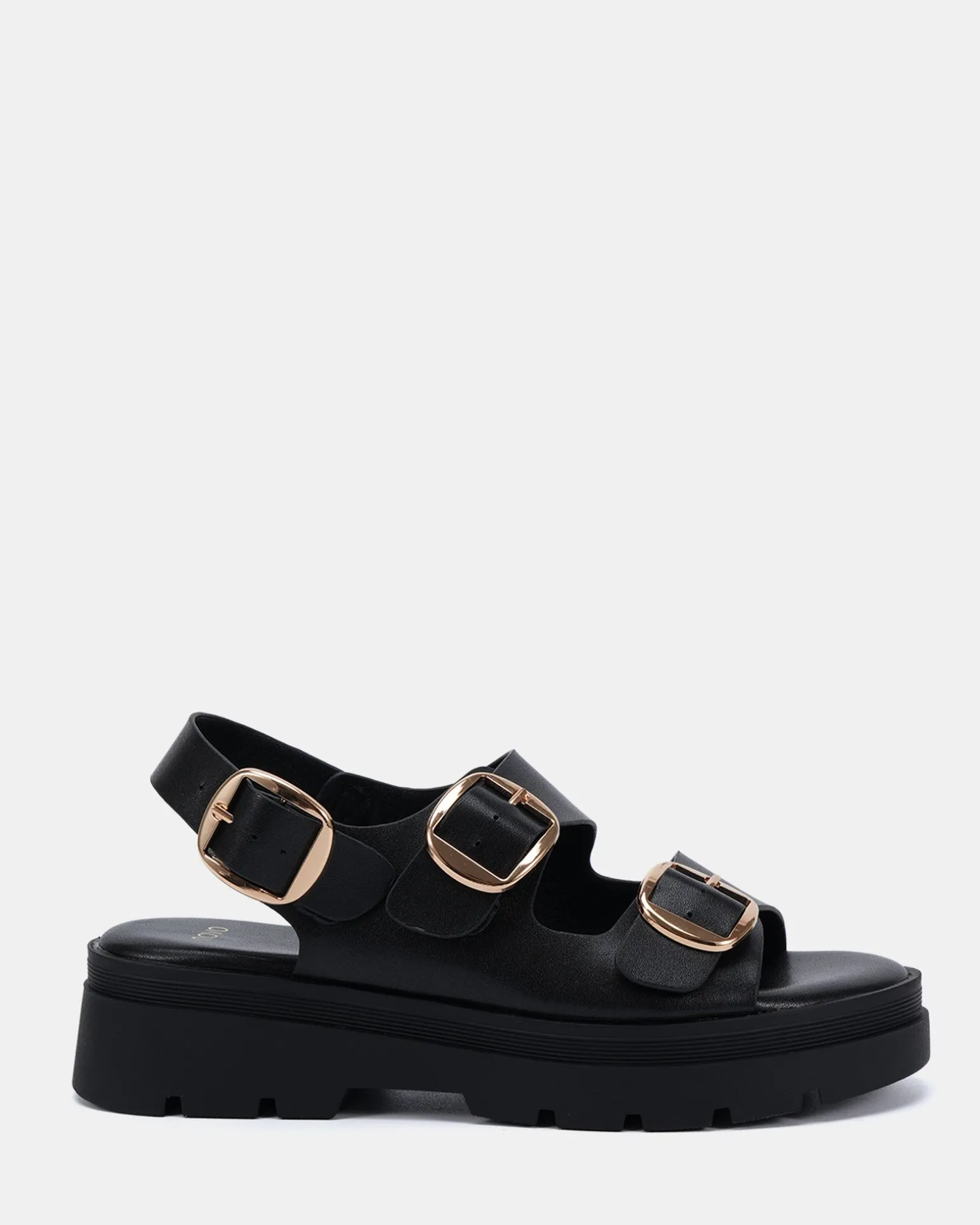 TARTY BLACK Flat Sandals