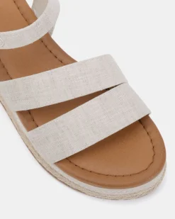 THEIA LINEN Flat Sandals