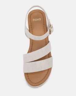 THEIA LINEN Flat Sandals