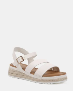 THEIA WHITE Flat Sandals