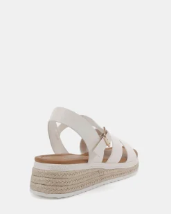 THEIA WHITE Flat Sandals