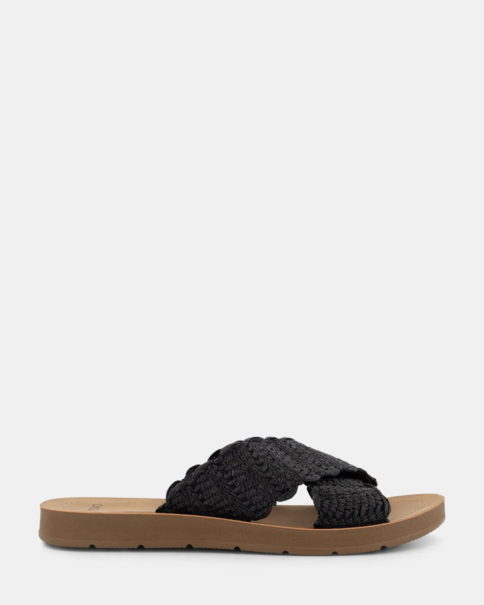 THIAGO BLACK RAFFIA Sandals