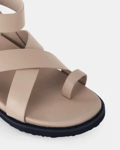 TILLIE Sand Strappy Sandals
