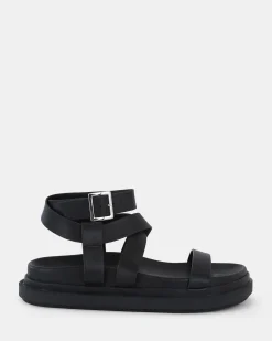 TITUS BLACK Strappy Sandals