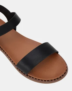 TRAINOR BLACK Strappy Sandals