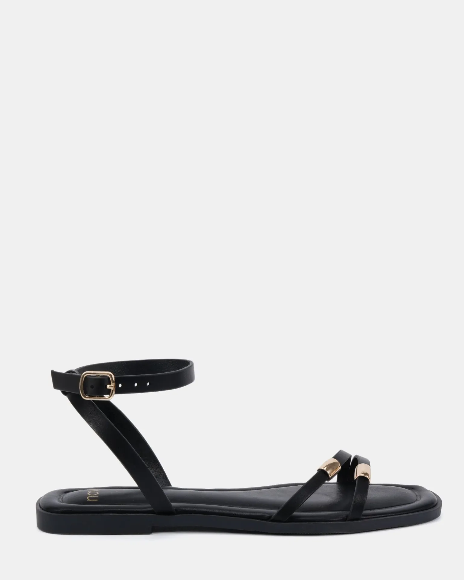 TYTAN BLACK Flat Sandals