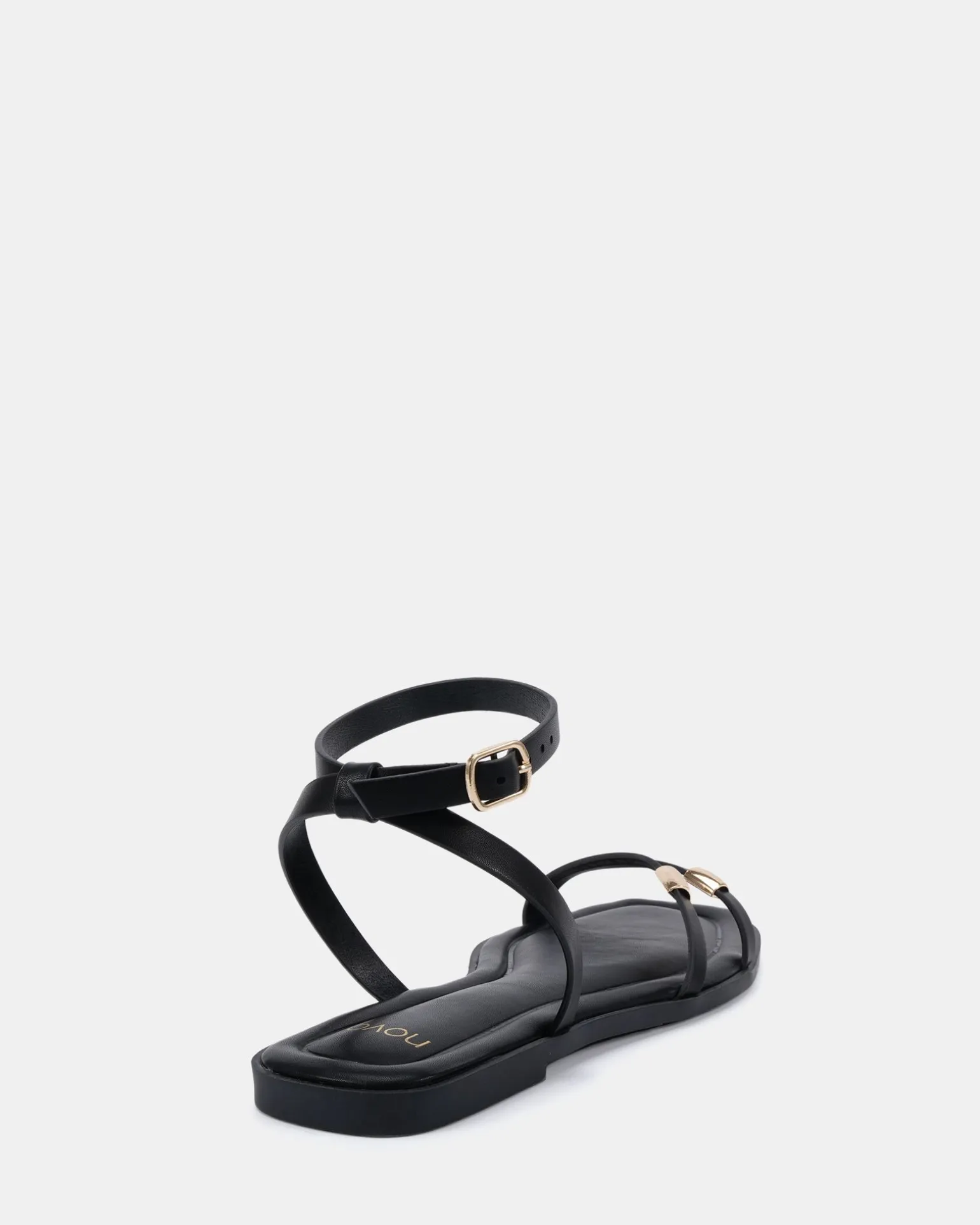 TYTAN BLACK Flat Sandals