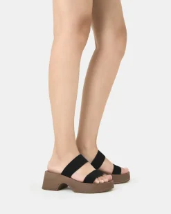UGENTO BLACK Strappy Sandals