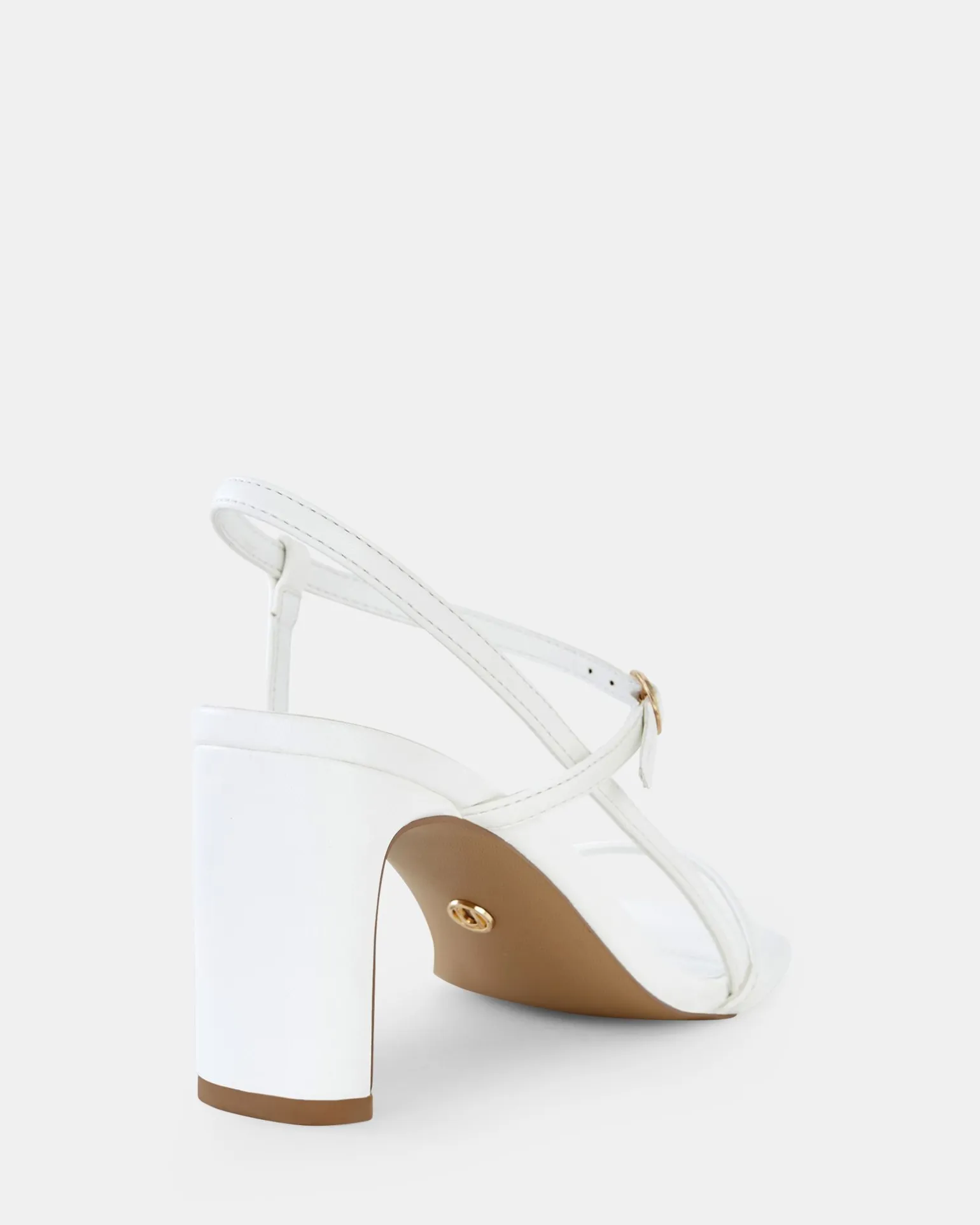 UJALA WHITE Slim Rectangular Heels