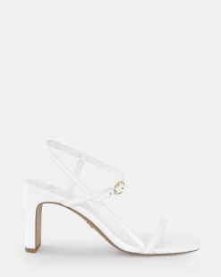 UJALA WHITE Slim Rectangular Heels