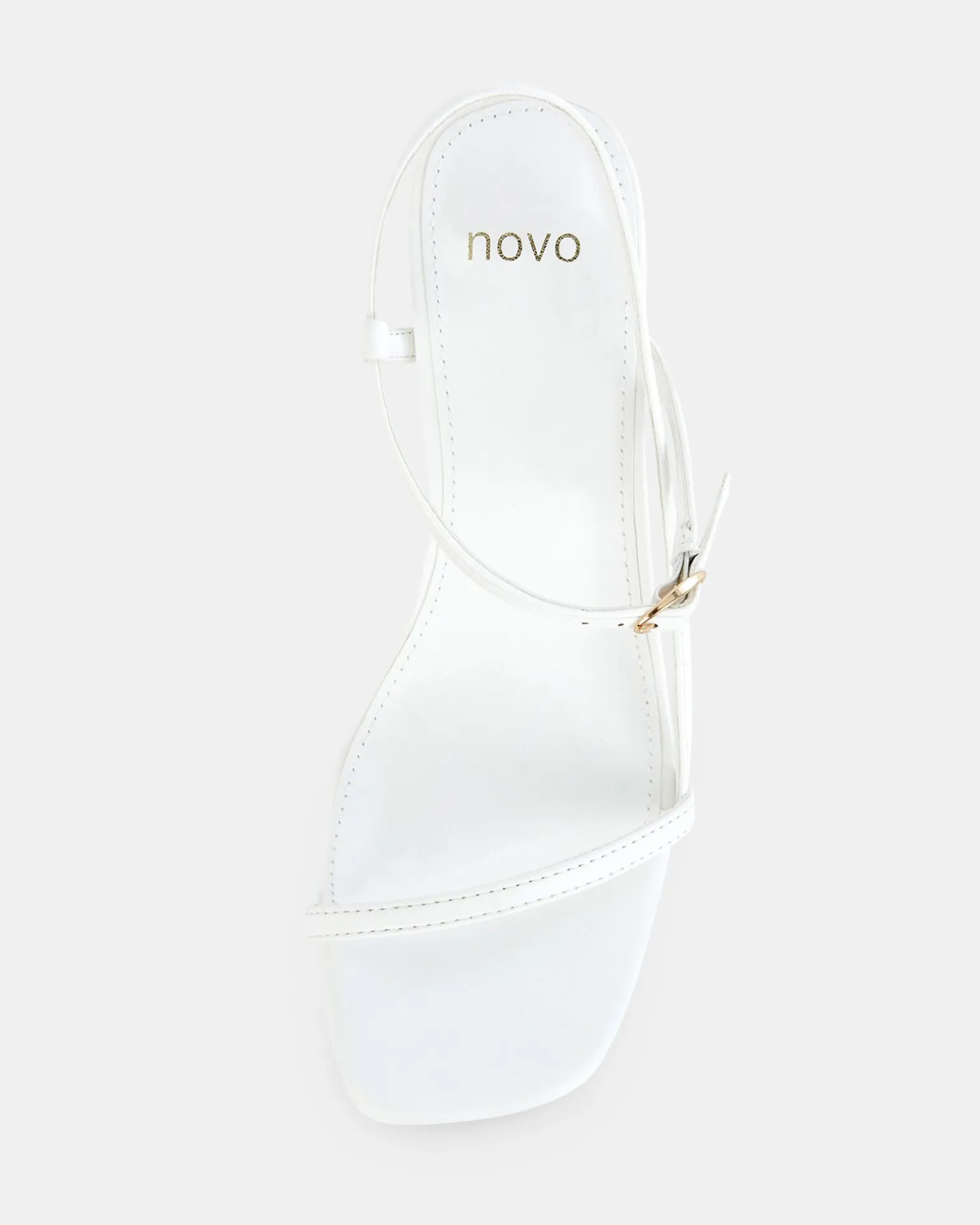 UJALA WHITE Slim Rectangular Heels