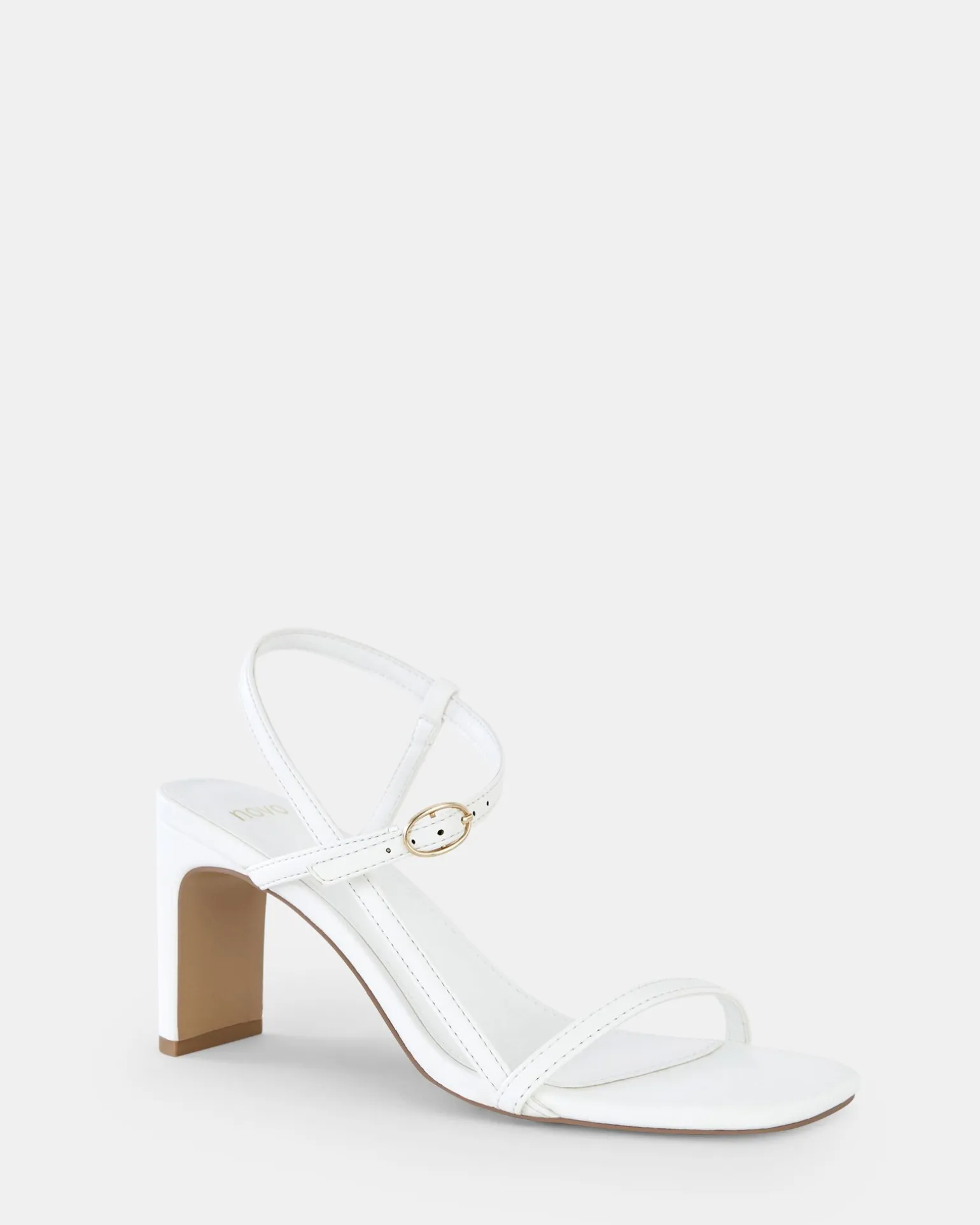 UJALA WHITE Slim Rectangular Heels