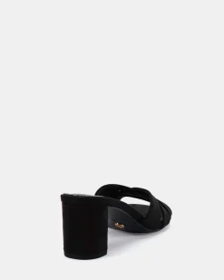 ULLIAM Black Suede Mid Heels