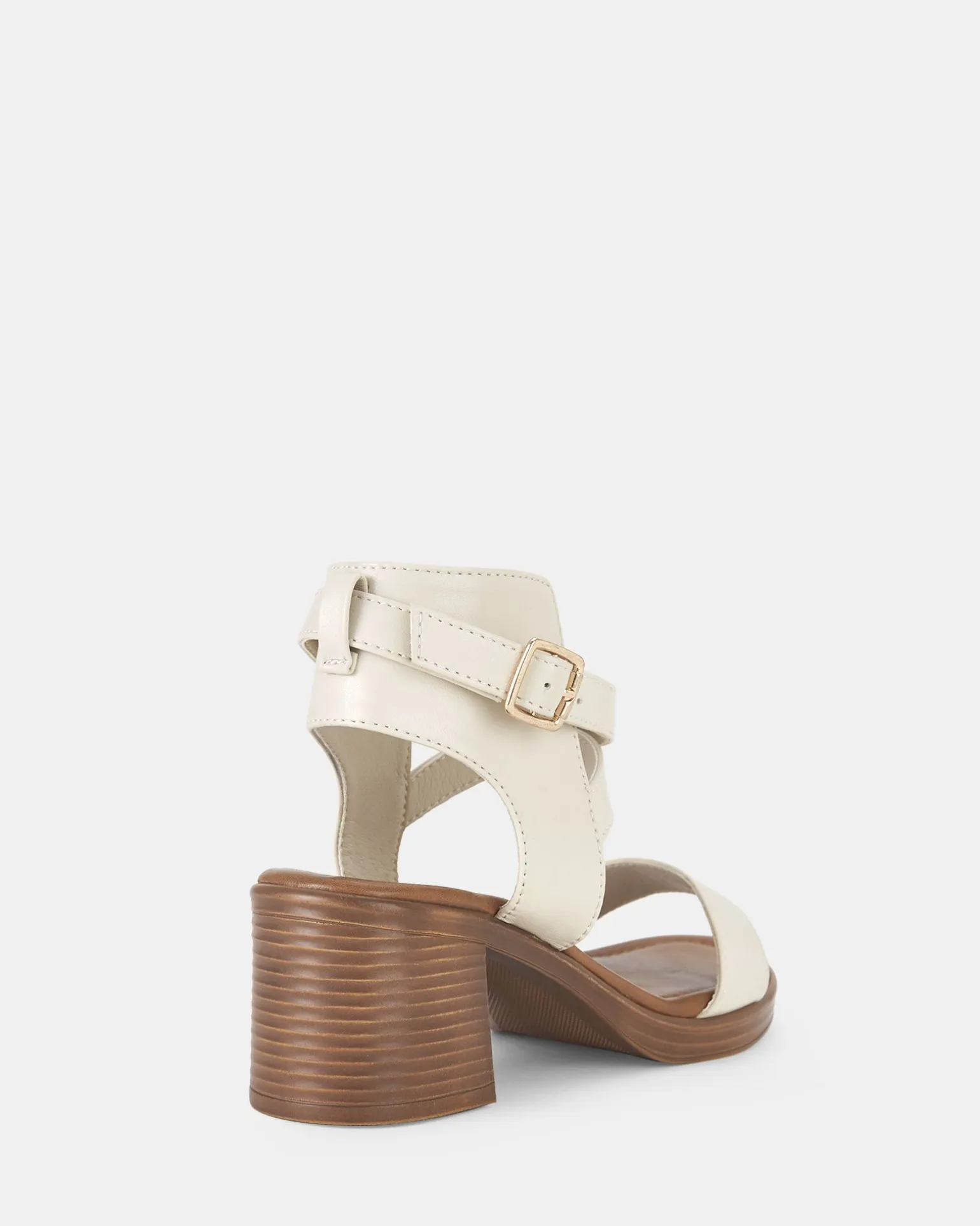 UNFORGETTABLE CREAM Open Toe Heels