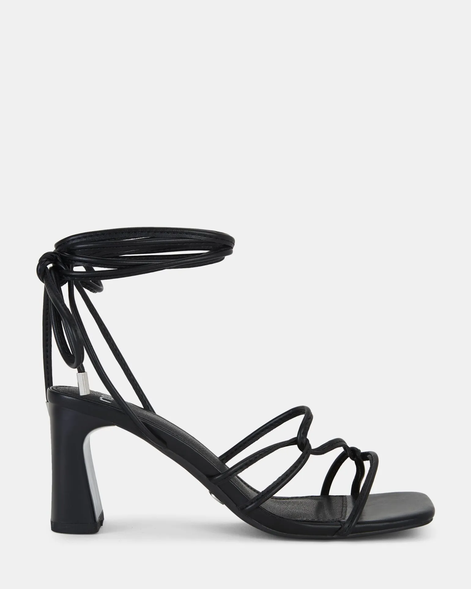 URAY BLACK Lace-Up Heels