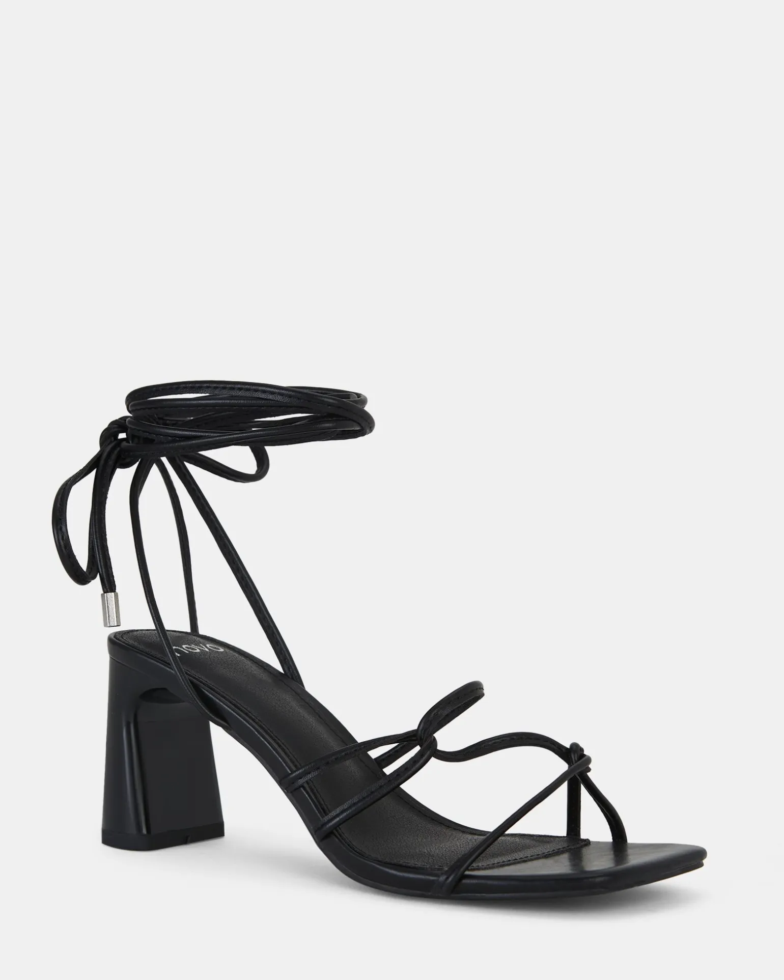 URAY BLACK Lace-Up Heels
