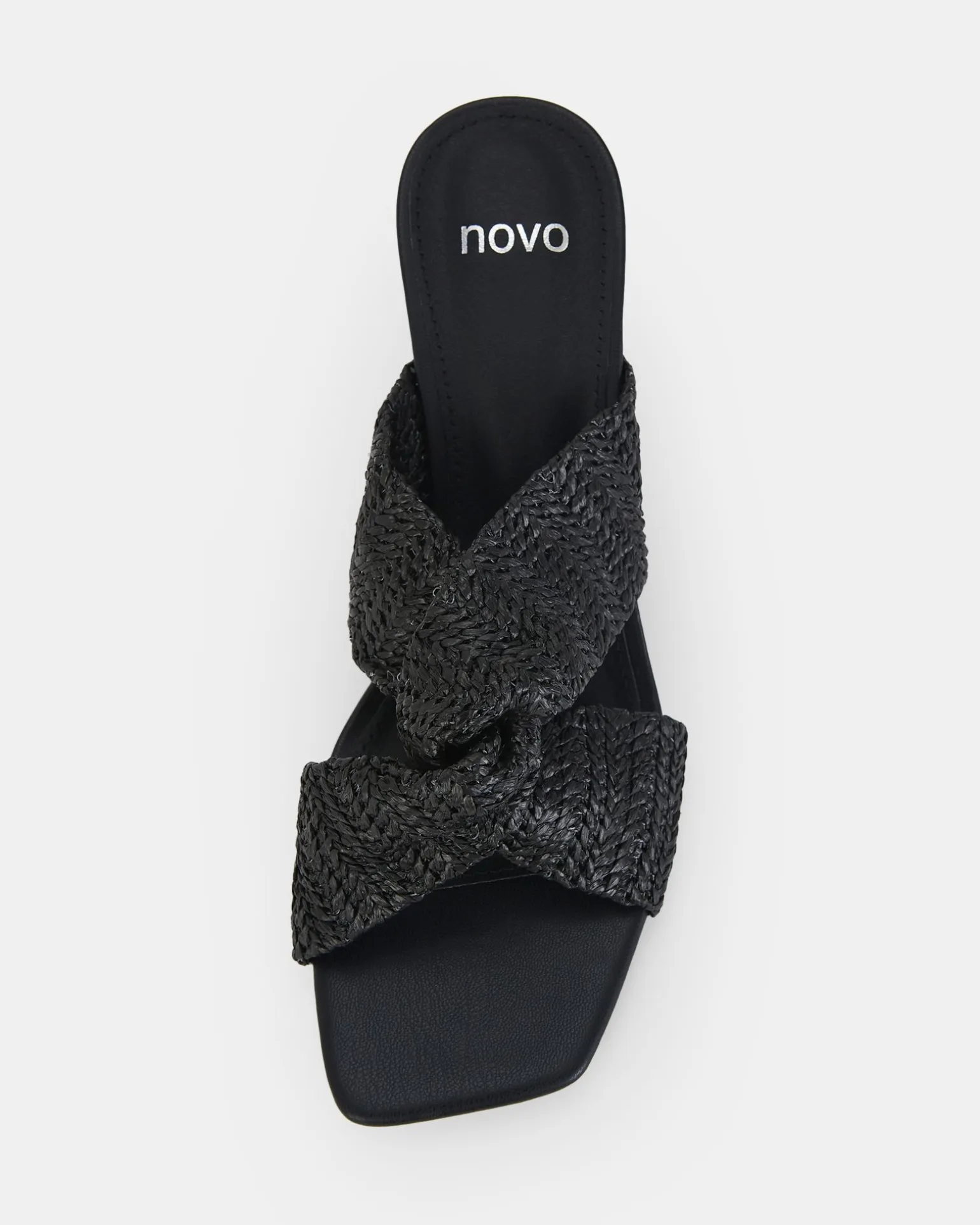 URBINOS BLACK Open Toe Heels