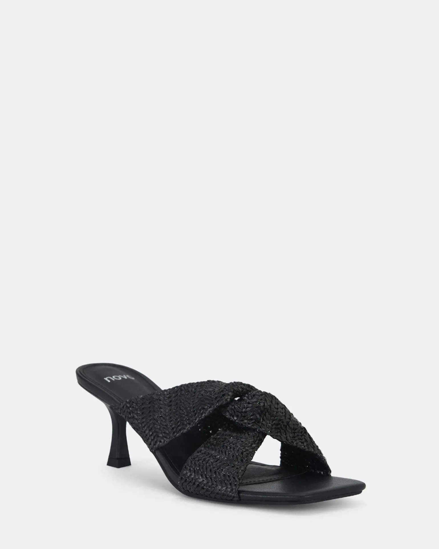URBINOS BLACK Open Toe Heels