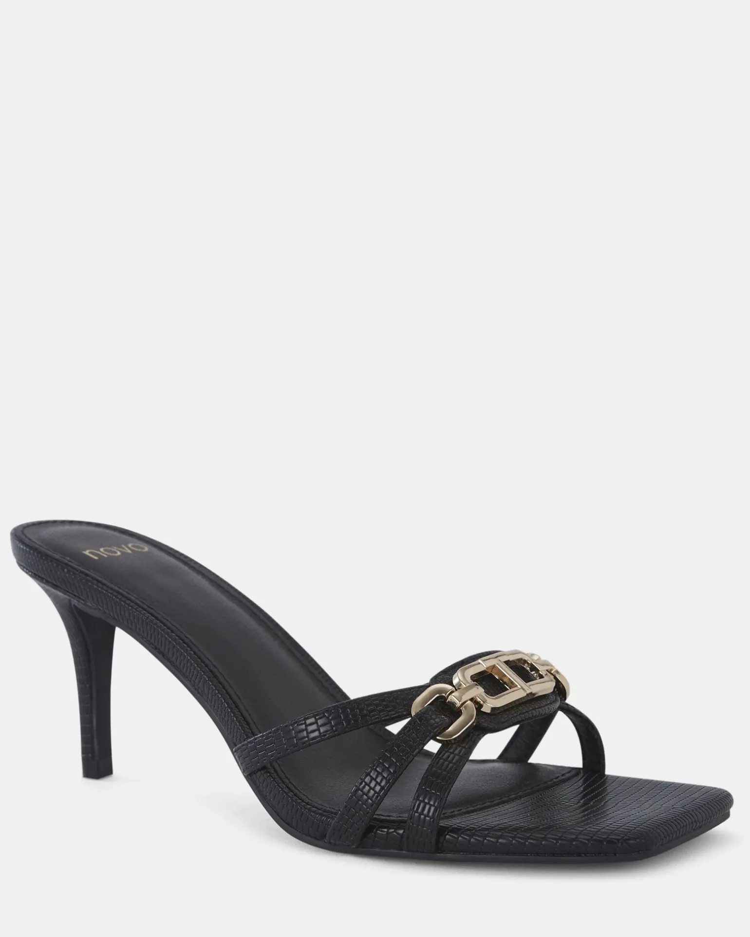 URSINO BLACK LIZARD Stilettos