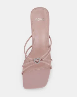 USINI PINK Open Toe Heels