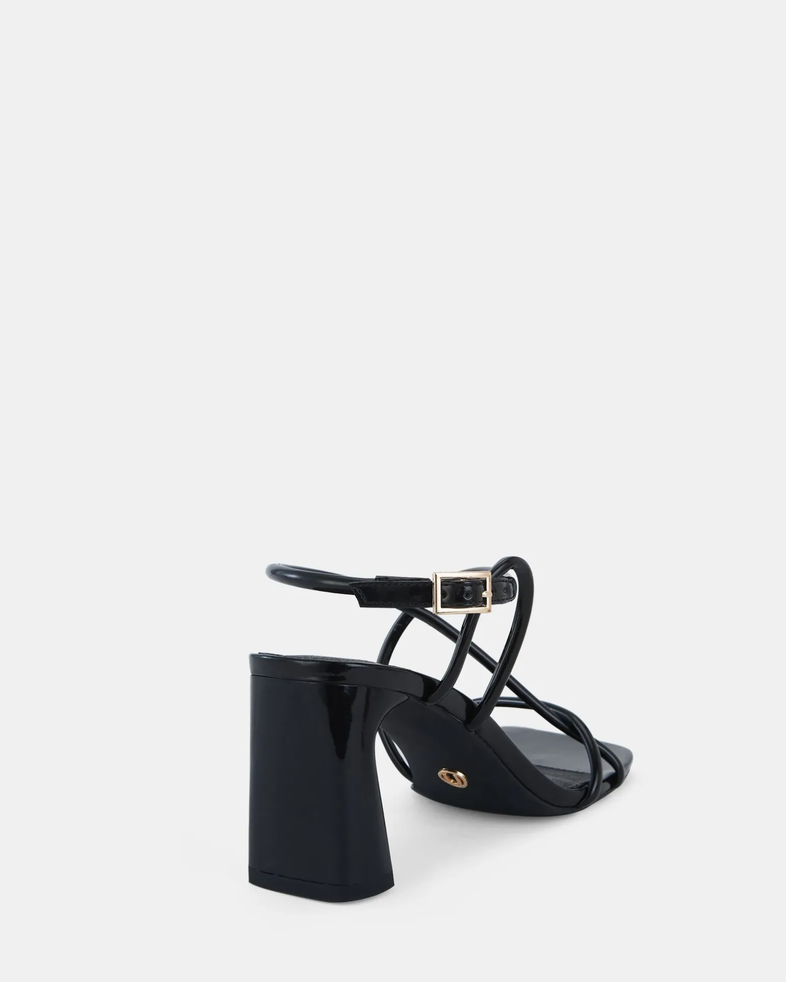 USSANA BLACK Open Toe Heels