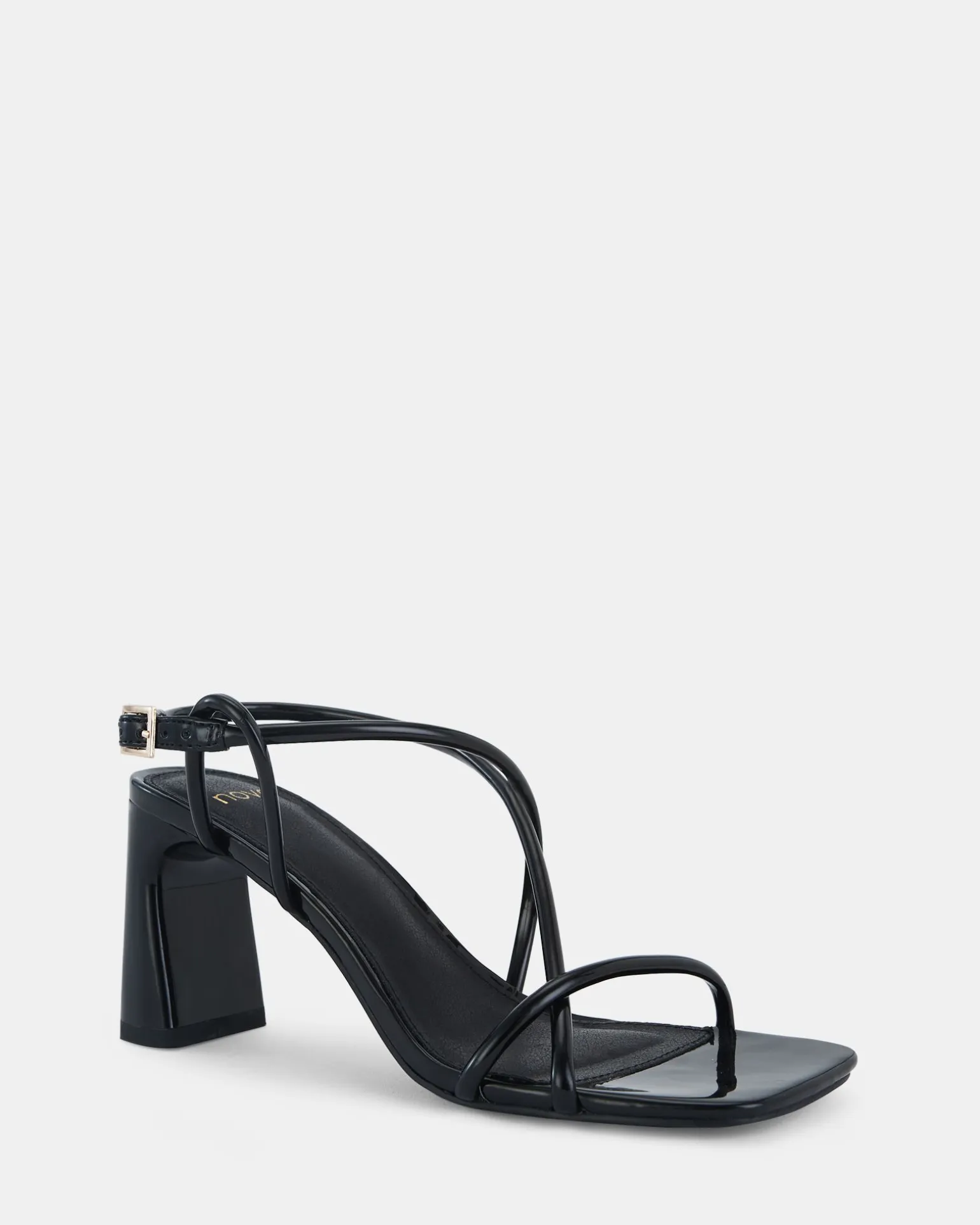 USSANA BLACK Open Toe Heels