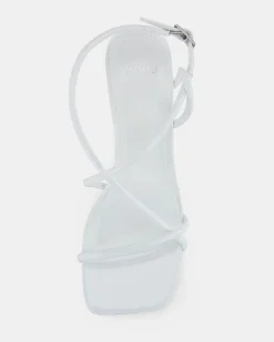 USSANA WHITE Open Toe Heels