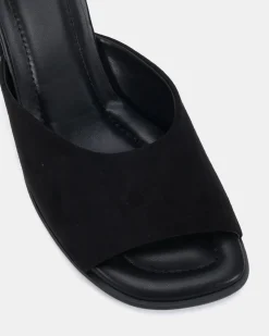 VALLIE Black Suede Mules