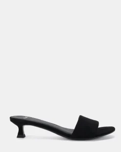 VALONIA Black Suede Mules