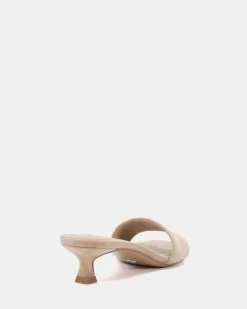 VALONIA Neutral Suede Mules