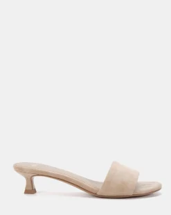 VALONIA Neutral Suede Mules