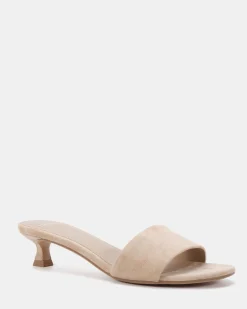 VALONIA Neutral Suede Mules