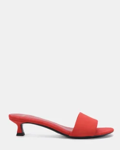 VALONIA RED SUEDE Mules