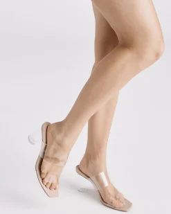 VAUNDY Clear Low Heels