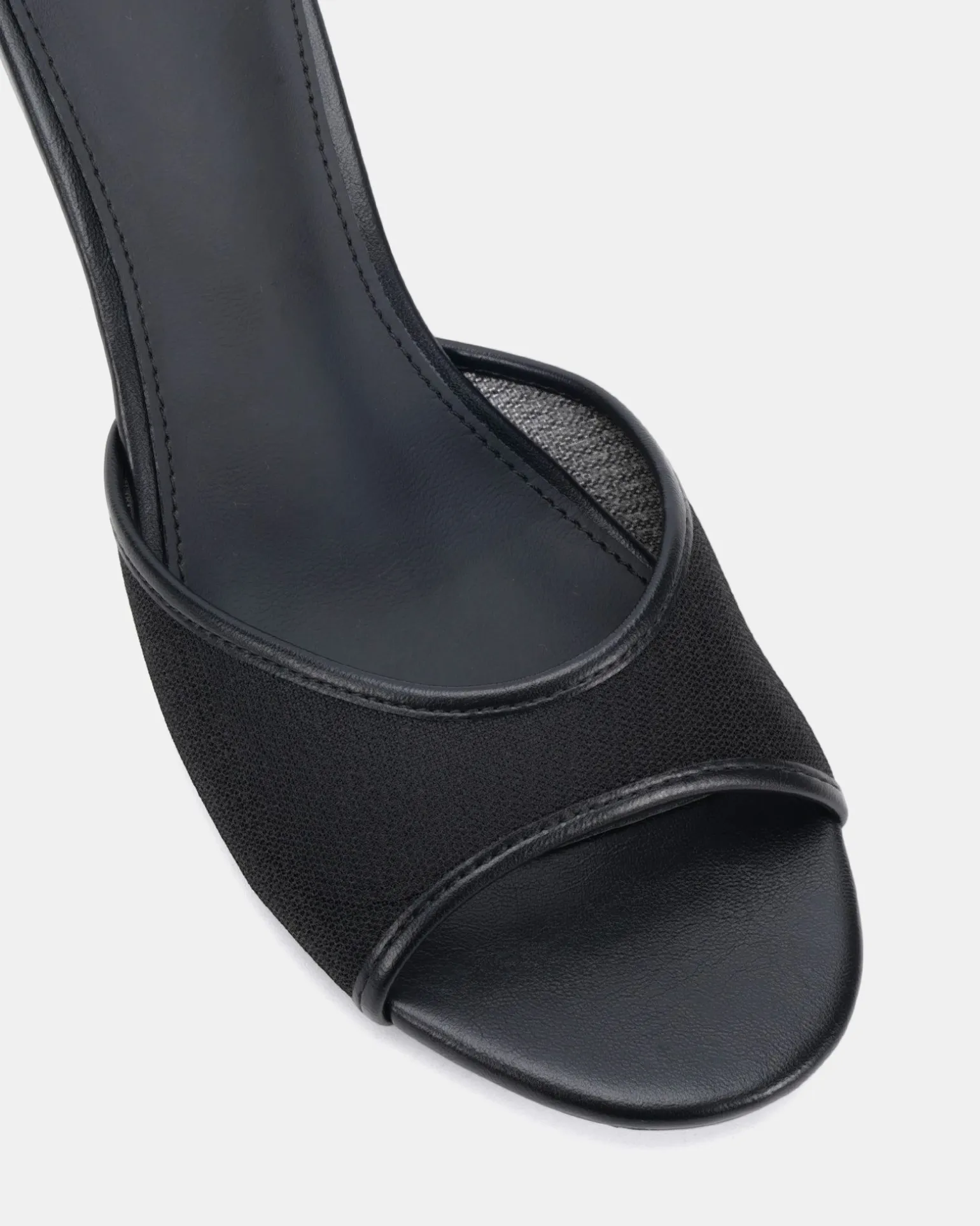 VERIAN Black Mesh Mules
