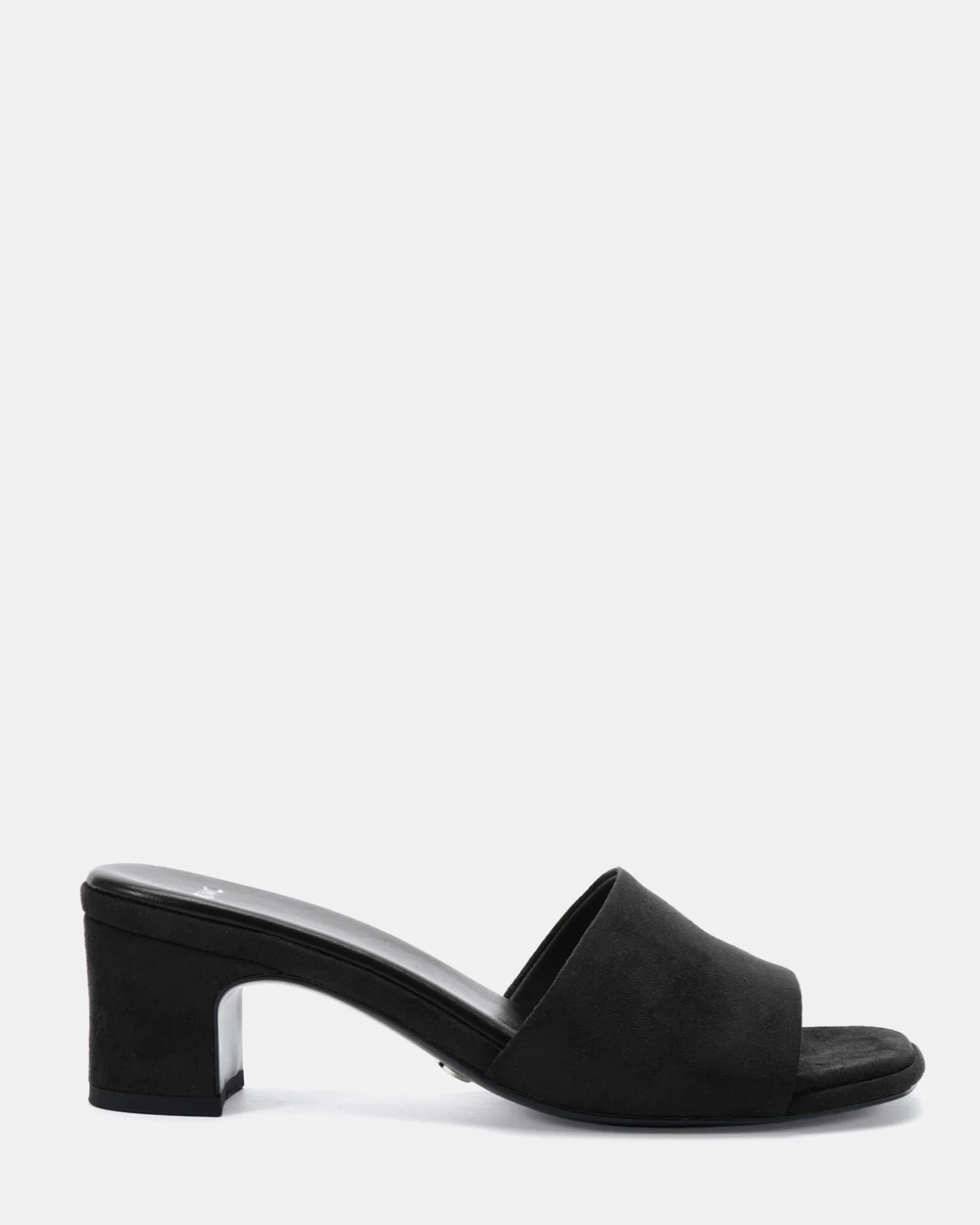 VIRTUAL Black Suede Mules