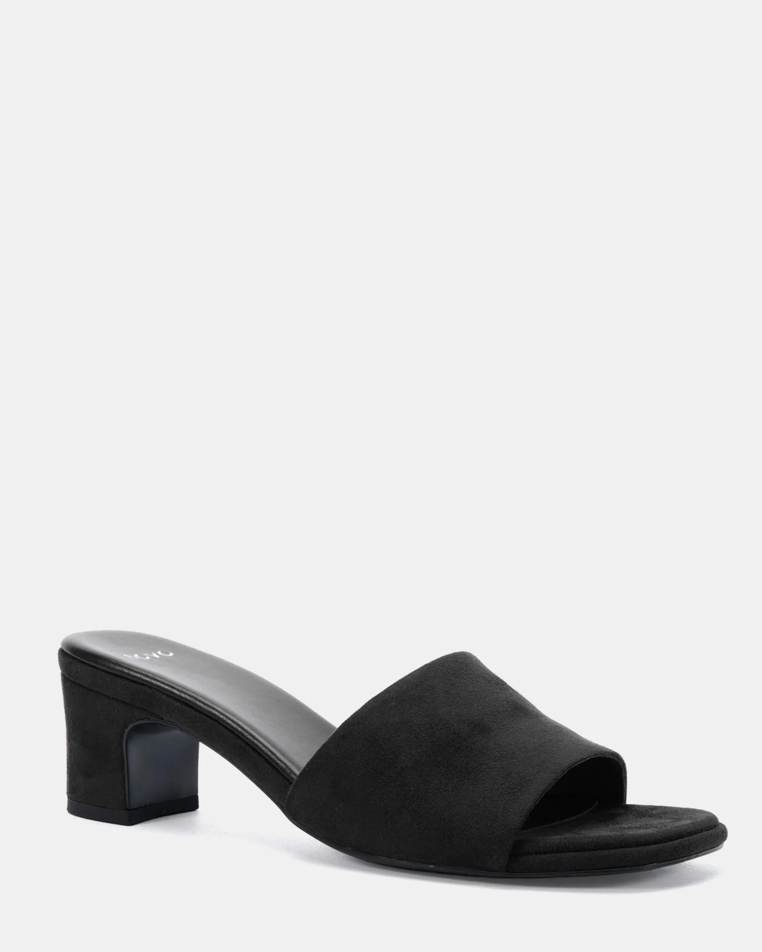 VIRTUAL Black Suede Mules