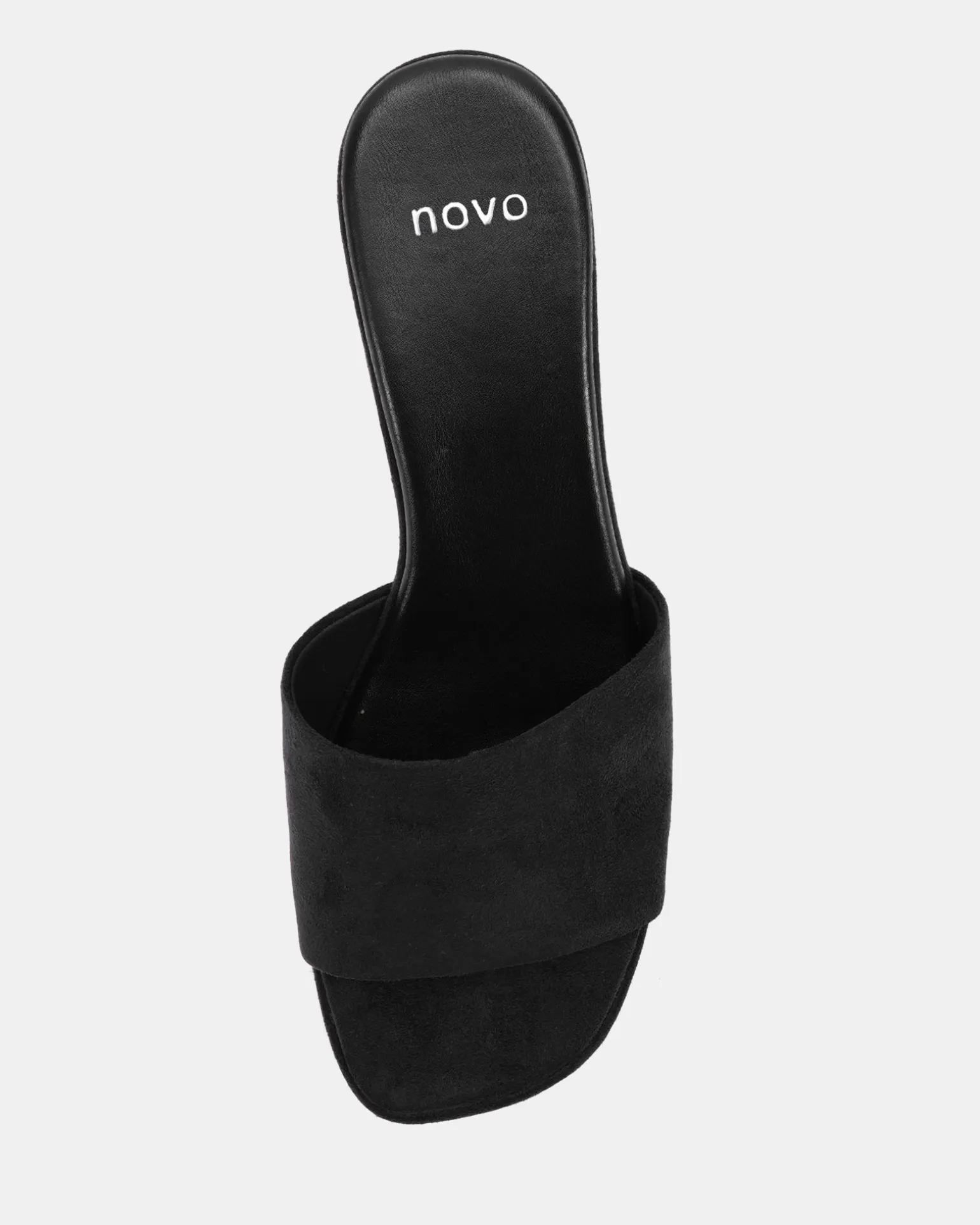 VIRTUAL Black Suede Mules