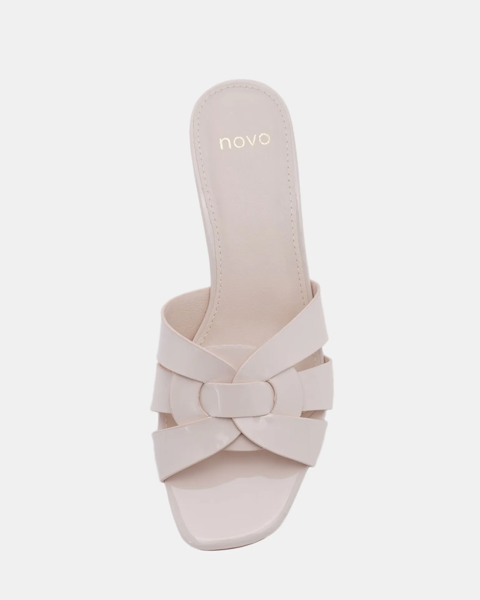 VIVIANNE CREAM PATENT Mules