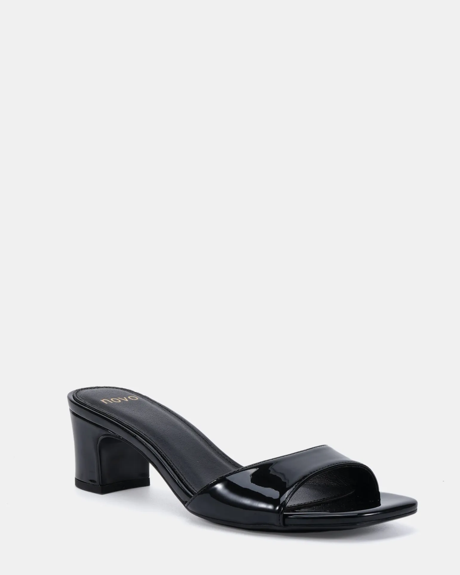 VIYAN Black Patent High Heels