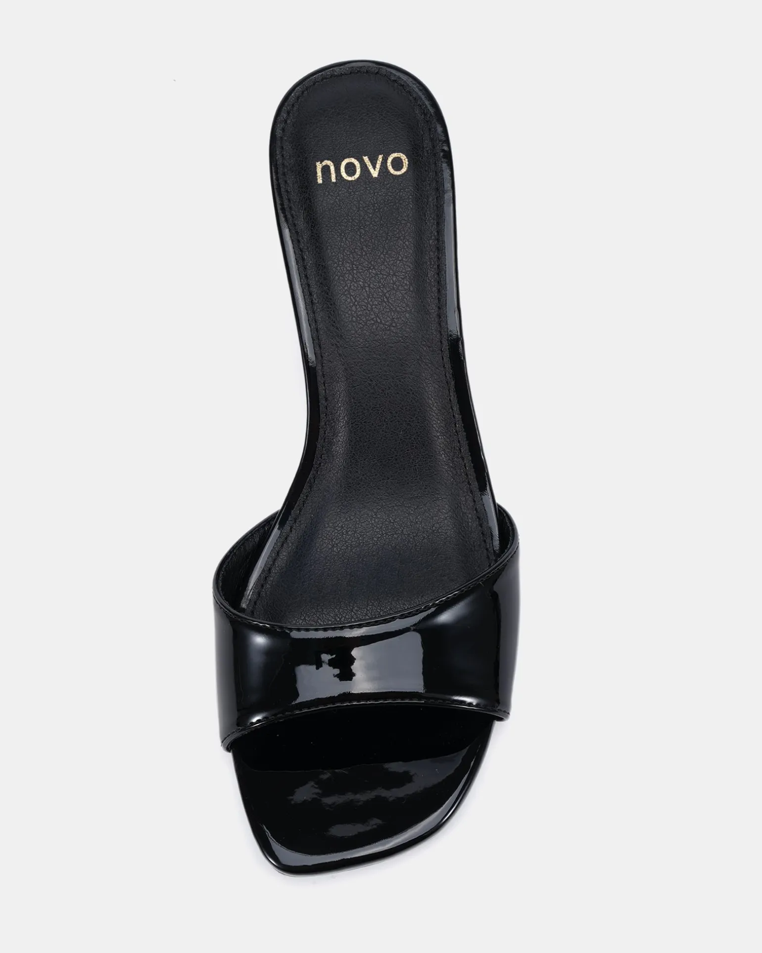VIYAN Black Patent High Heels
